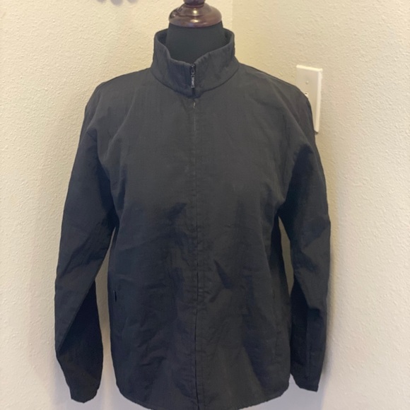 Eileen Fisher Jackets & Blazers - Eileen Fisher Black Nylon Jacket Zip Up Oversized